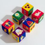 بازی آموزشی مدل مکعب ابری پارچه ای نوزاد بسته 6 عددی