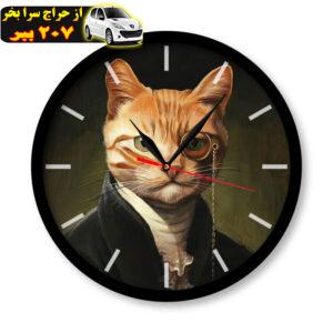 ساعت دیواری مدل گربه کد 3308