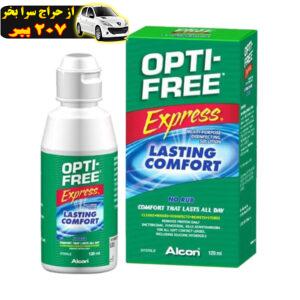 محلول شستشوی لنز اپتی فری مدل Opti Free Express حجم 120 میلی لیتر
