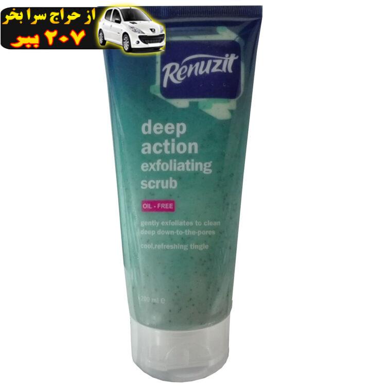 اسکراب لایه بردار روزانه رینوزیت مدل Deep action exfolianting حجم 200 میلی لیتر