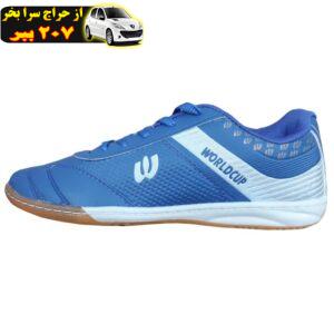 کفش فوتسال مردانه و پسرانه مدل WORLDCUP BLUE