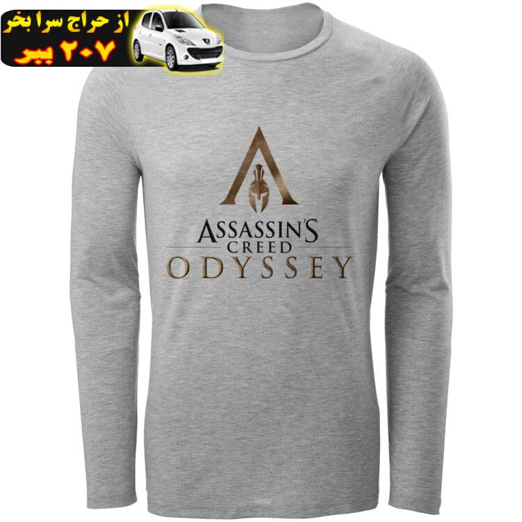 تی شرت آستین بلند مردانه طرح Assassin creed مدل S266