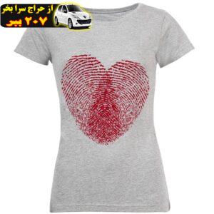تی شرت آستین کوتاه زنانه طرح قلب کد S161