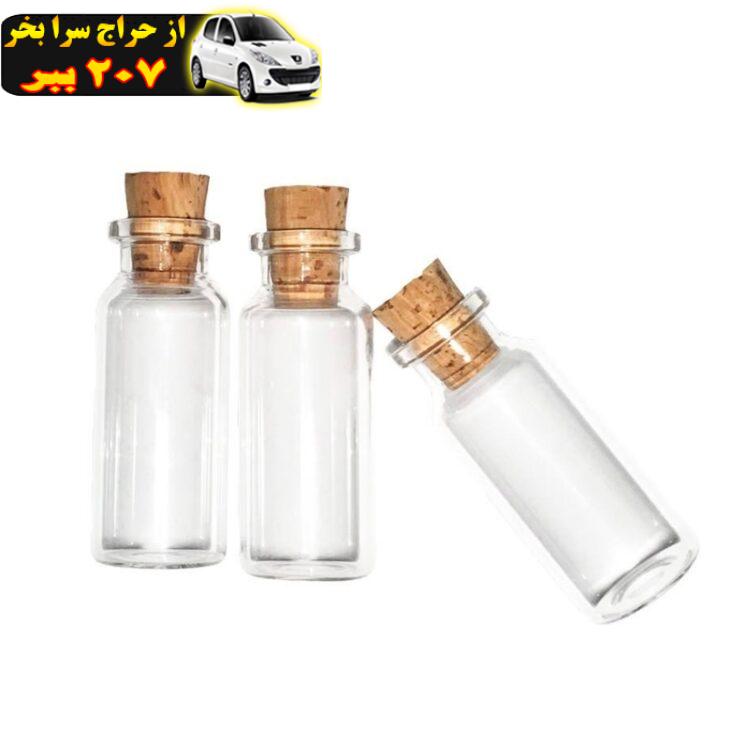 بطری دکوری مدل شیشه ای بسته 3 عددی