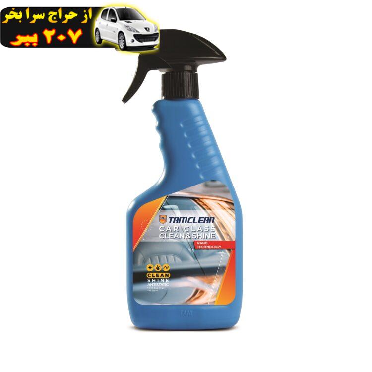 اسپری تمیز و براق کننده شیشه نانو تام کلین مدل TC-480bws حجم 480 میلی لیتر