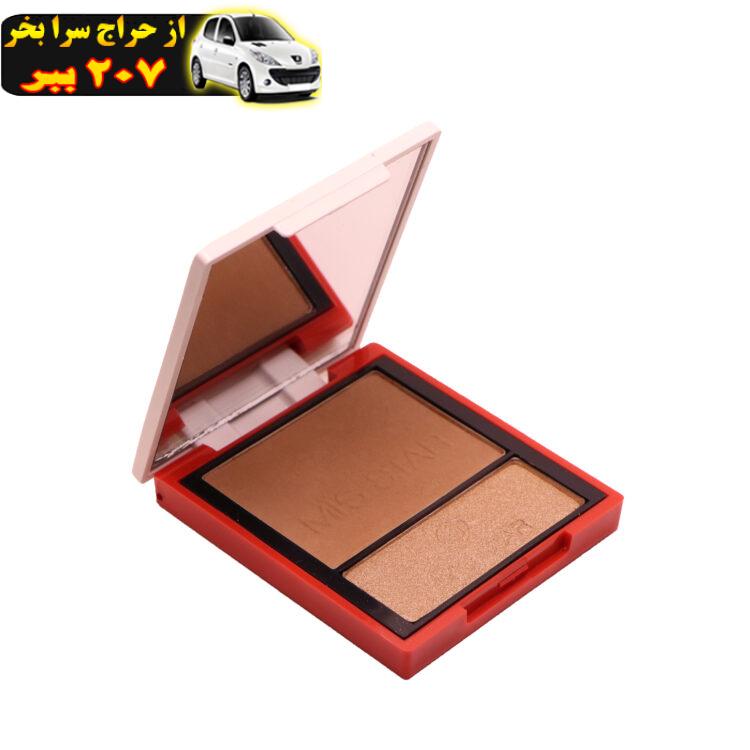 پالت رژ گونه و هایلایتر میستار مدل Silky Effect شماره 04