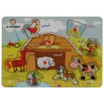 پازل چوبی 9 تکه آکو مدل Farm animals