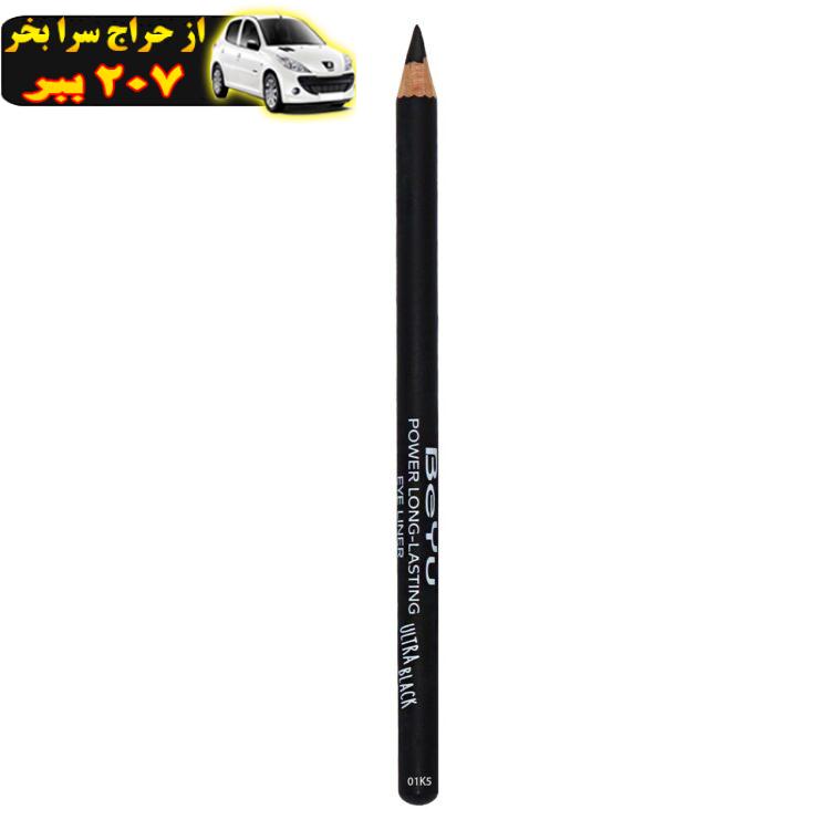 مداد چشم بی یو مدل Power Long- Lasting Ultra Black 01K5