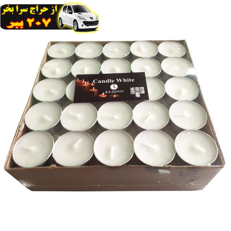 شمع وارمر مدل Candle White بسته 100 عددی