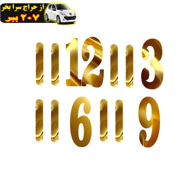 اعداد ساعت دیواری مدل 20153A4 مجموعه 12 عددی