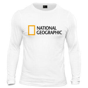 تیشرت آستین بلند مردانه مدل NATIONAL GEOGRAPHIC کد J02 رنگ سفید