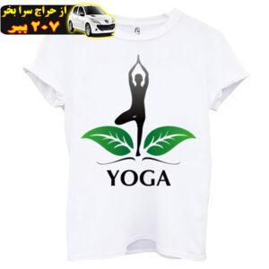 تی شرت آستین کوتاه زنانه اسد طرح یوگا کد 101