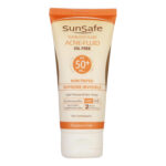 کرم ضد آفتاب بی رنگ سان سیف spf50 مدل ACNE-FLUID مناسب پوست مختلط حجم 50 میلی لیتر