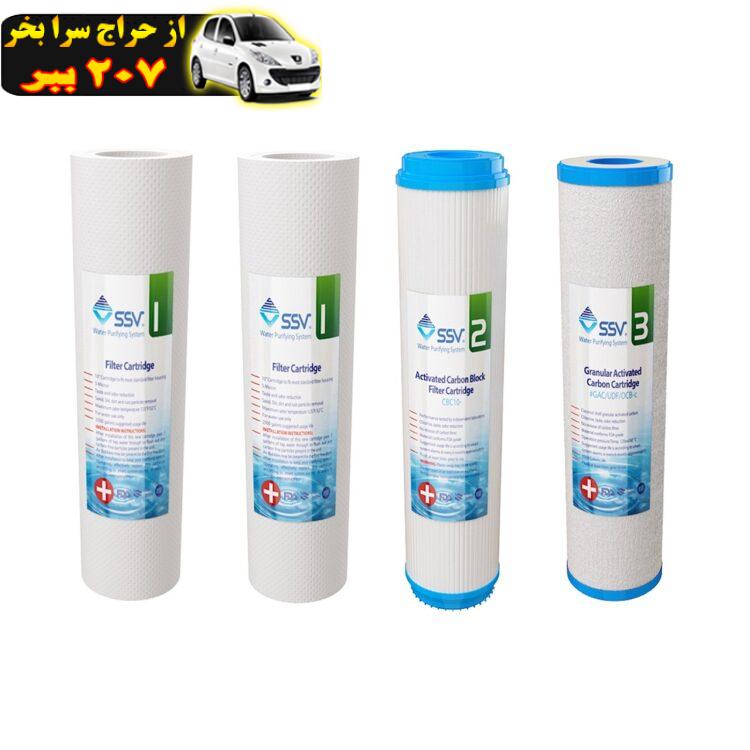 فیلتر تصفیه آب خانگی اس اس وی مدل Plus بسته 4 عددی