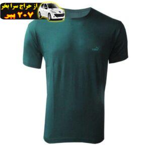 تی شرت آستین کوتاه مردانه روانبخش کد BMJ-XX-SKG رنگ سبز کله‌غازی