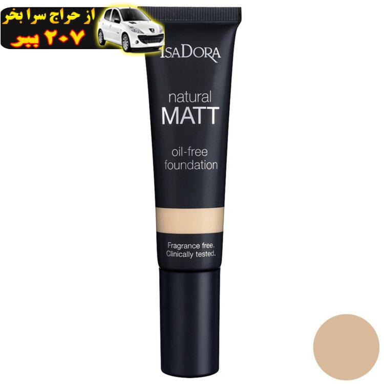 کرم پودر ایزادورا مدل Natural Matt oil free شماره 10 حجم 30 میلی لیتر