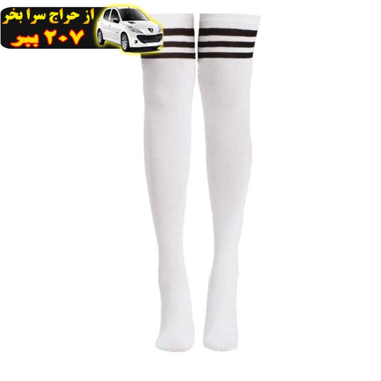 جوراب ساق بلند زنانه مدل سه خط