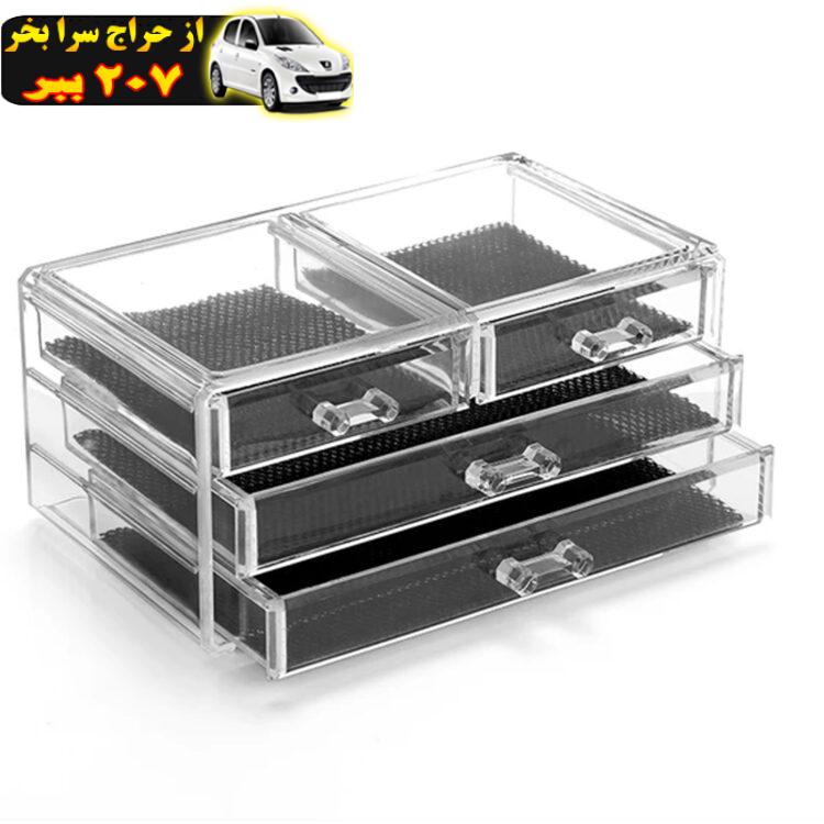 استند لوازم آرایشی نیلوشاپ مدل چهار کشو کد 4Drawers