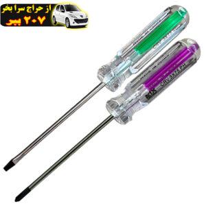 پیچ گوشتی چهارسو و دو سو میکس مدل HT - 00375 مجموعه دوعددی