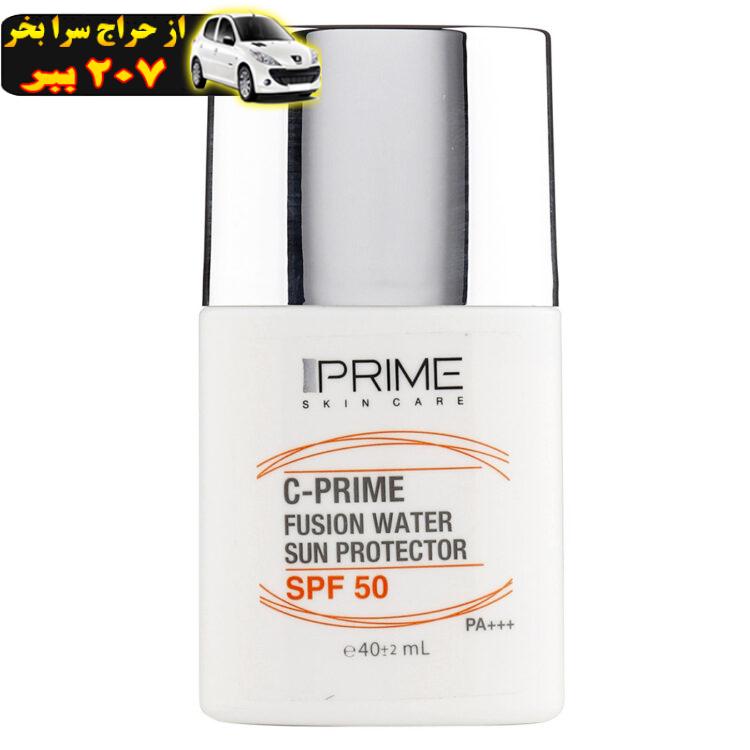 فلوئید ضدآفتاب پریم SPF 50 مدل C-Prime Fusion Water مناسب انواع پوست حجم 40 میلی لیتر