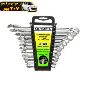 آچار یکسر تخت و یکسر رینگی المپیا مدل MM 22-6 مجموعه 12 عددی