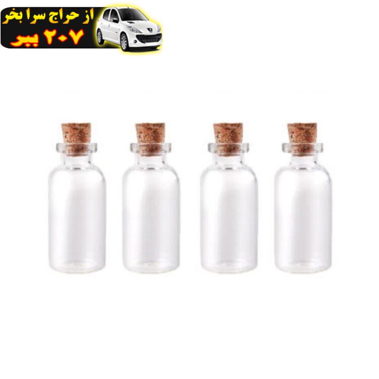 بطری دکوری مدل شیشه ای بسته 4 عددی