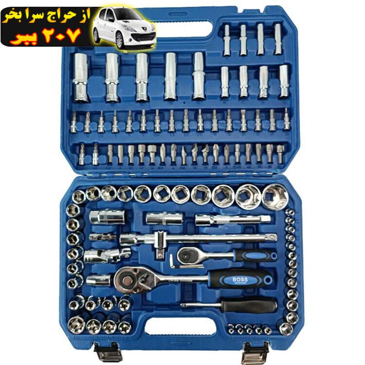 آچار بکس صنعتی باس مدل BS-108PCS مجموعه 108 عددی