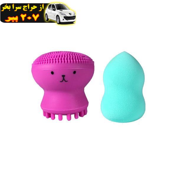 پد آرایشی و برس پاک کننده صورت مدل MK-51