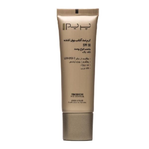 کرم ضد آفتاب و جوان کننده بی رنگ پریم SPF50 مدل Matex مناسب انواع پوست حجم 40 میلی لیتر