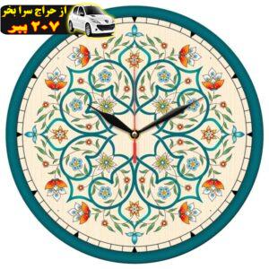ساعت دیواری طرح گل سنتی کد 1373