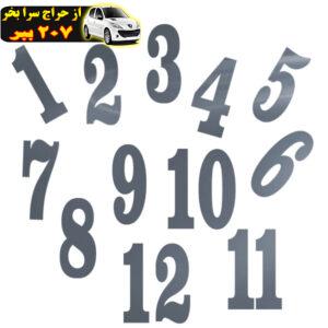 اعداد ساعت دیواری مدل S9 مجموعه 12 عددی