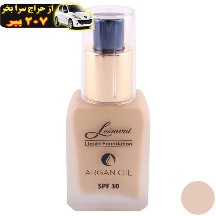 کرم پودر لوسمنت SPF30 حاوی روغن آرگان و آلوئه ورا شماره L204 حجم 36 میلی لیتر