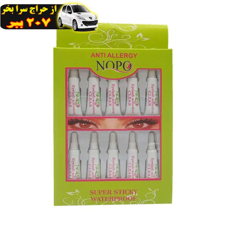 چسب مژه مصنوعی نوپو مدل CLEAR وزن 1 گرم مجموعه 10 عددی