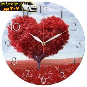 ساعت دیواری طرح درخت قلب کد 1272