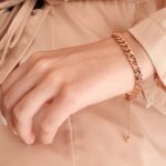 دستبند زنانه زد جی جولری مدل ساده زنجیری