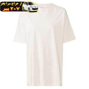 تی شرت اورسایز آستین کوتاه زنانه اسمارا مدل 382168