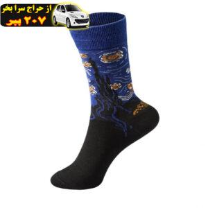جوراب مردانه ال سون طرح ونگوگ کد PH124