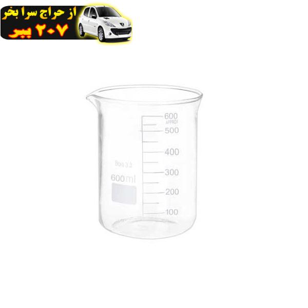 بشر آزمایشگاه مدل beaker ظرفیت 600 میلی لیتر