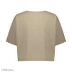 کراپ تی شرت آستین کوتاه زنانه نیزل مدل 0680-031 رنگ کرم