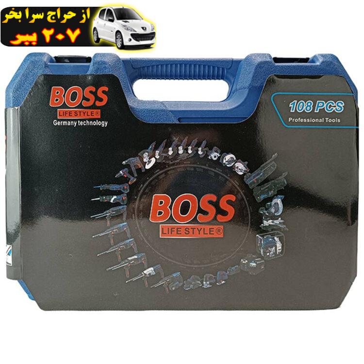 آچار بکس صنعتی باس مدل BS-108PCS مجموعه 108 عددی