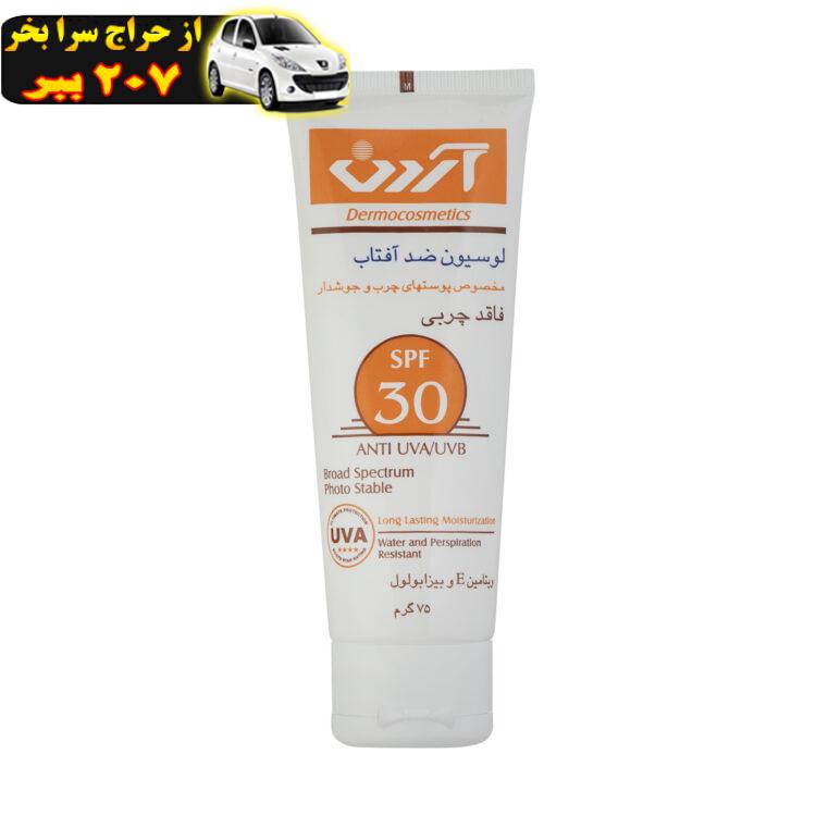 لوسیون ضد آفتاب آردن مدل Oil Free وزن 75 گرم