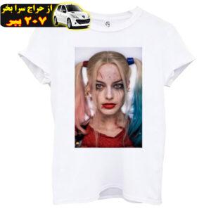 تی شرت آستین کوتاه زنانه اسد طرح هارلی کویین کد 122
