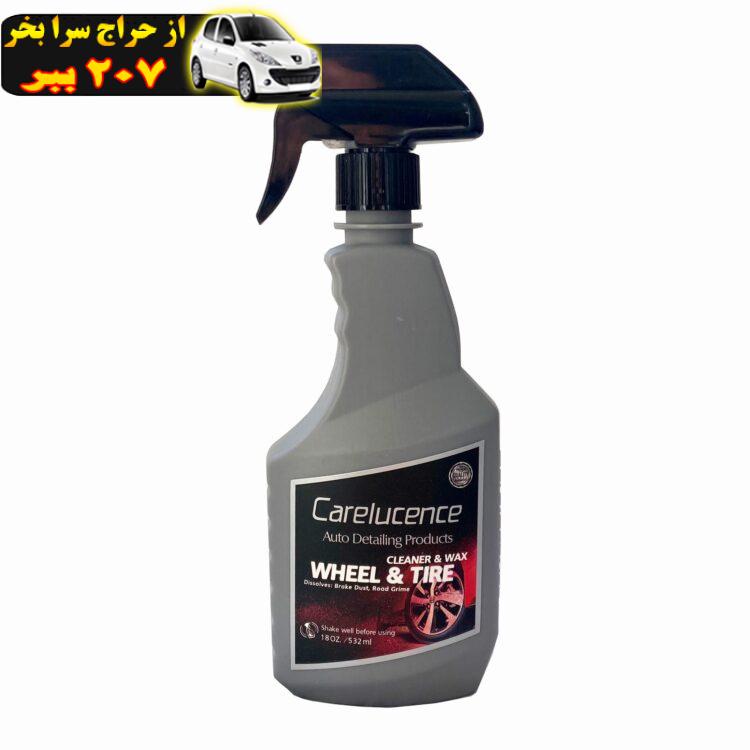 اسپری فوم تمیز کننده و براق کننده رینگ و لاستیک خودرو کرلوسنس مدل 21AV530 حجم 530 میلی لیتر