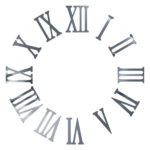 اعداد ساعت دیواری مدل رومی 9cm کد C17-3 مجموعه 12 عددی