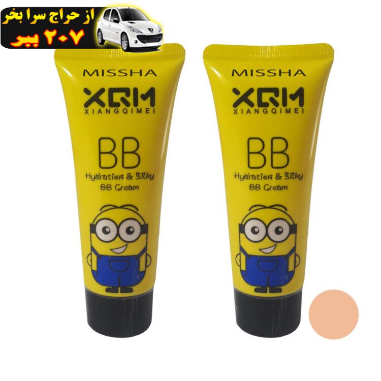 کرم پودر BB میشا مدل Hydration and Silky حجم 65 میلی لیتر مجموعه 2 عددی