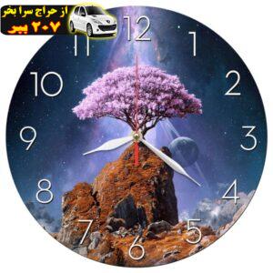 ساعت دیواری طرح درخت و فضا کد 1306