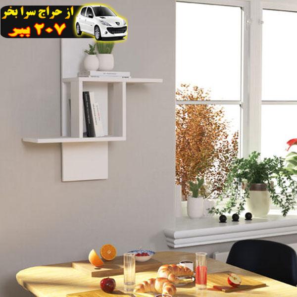 شلف دیواری فلفور کابینت مدل Mil 70x64 cm