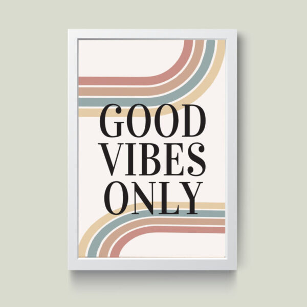 تابلو مدل مینیمال Good Vibes only کدS2922-b