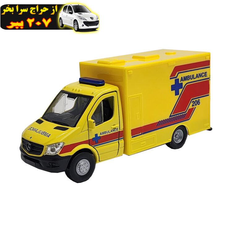 ماشین بازی ولی مدل فلزی درب بازشو BENZ SPRINTER