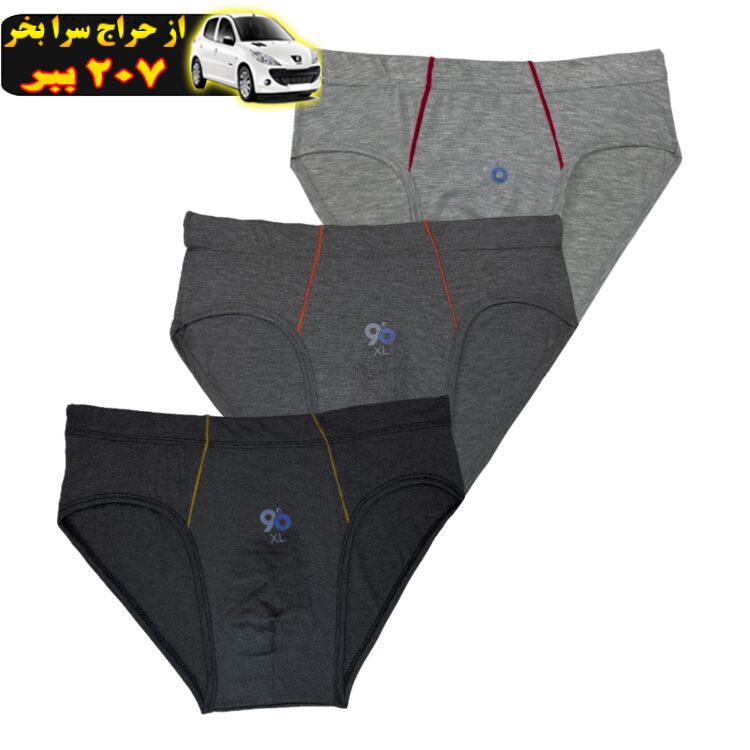 شورت مردانه 90درجه مدل SH90-SLIP-03 بسته 3 عددی